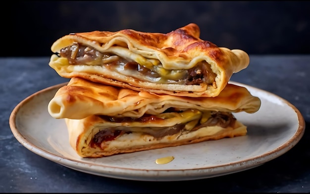 Vang de essentie van Burek in een smakelijke foodfotografie