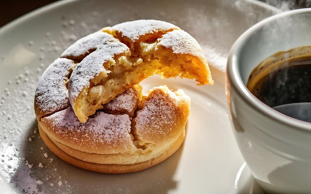 Foto vang de essentie van butter cookie in een smakelijke foodfotografie.