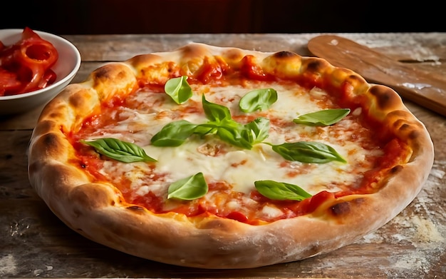 Vang de essentie van Chicago Style Deep Dish Pizza in een smakelijke foodfotografie.