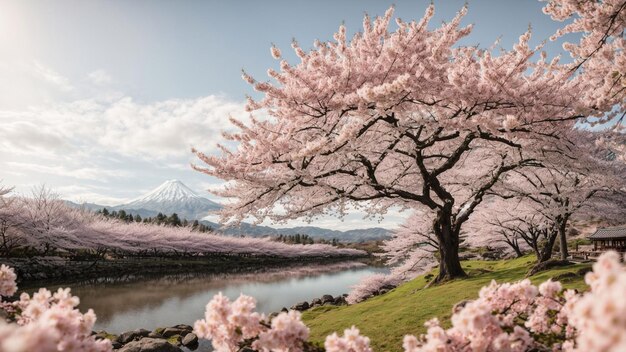 Vang de essentie van de lente magie met uw lens als u de delicate schoonheid van Japan te tonen