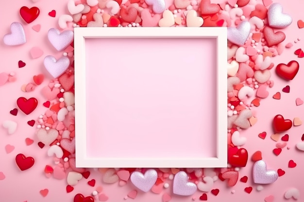 Vang de essentie van de liefde met ons Valentijnsdag mockup frame Perfect voor het tonen van uw oprechte ontwerpen