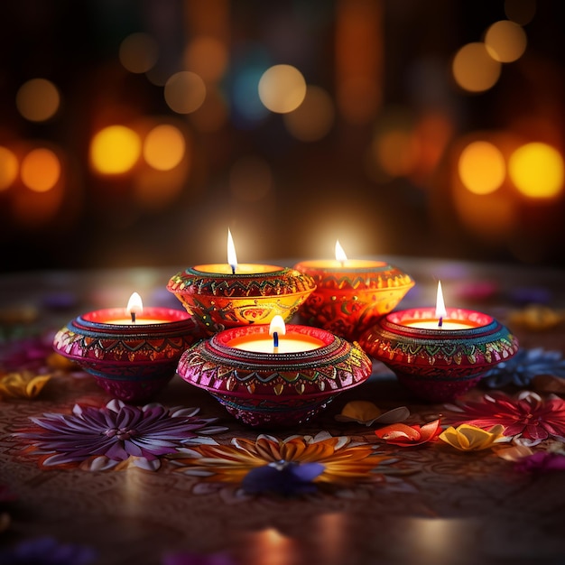 Foto vang de essentie van diwali