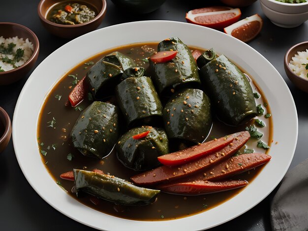 Vang de essentie van Dolma in een overweldigende foodfotografie