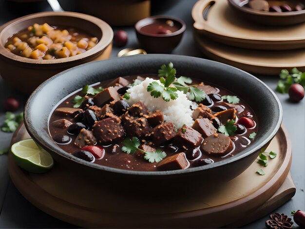 Vang de essentie van Feijoada in een smakelijke foodfotografie