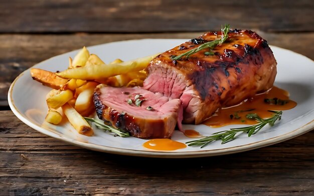 Vang de essentie van London Broil in een smakelijke foodfotografie