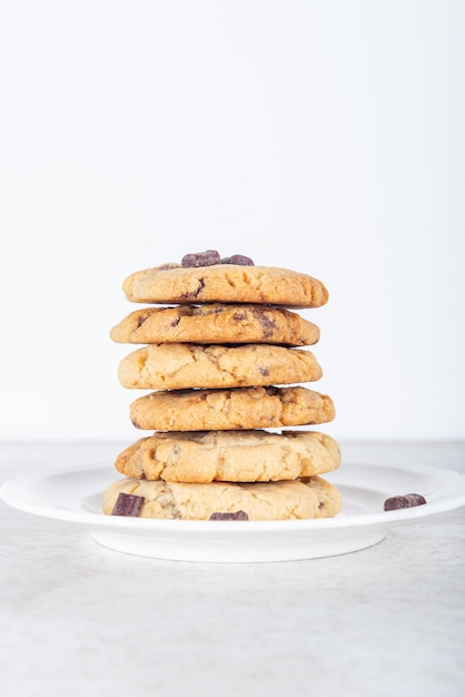 Vanilla biscuits with chocolate chips