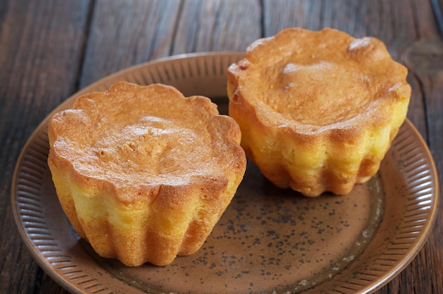 Vanilla cupcakes closeup