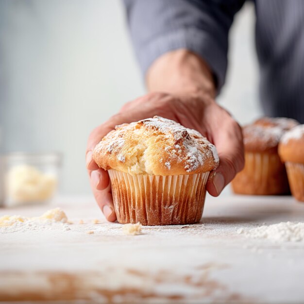 Vanilla Dream Irresistible Vanilla Muffin on a White Table