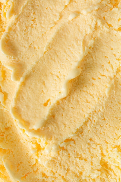 Vanilla ice cream texture,vanilla ice cream background, top view