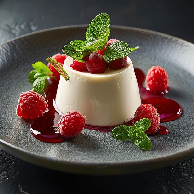 Foto vaniglia panna cotta delight