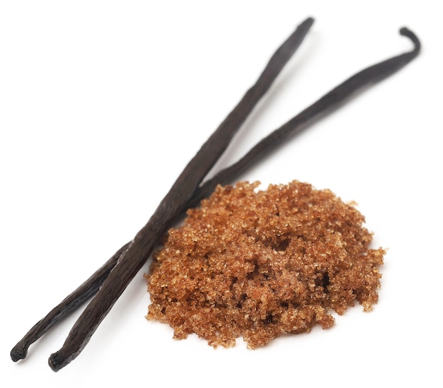 Vanilla pods with brown sugar