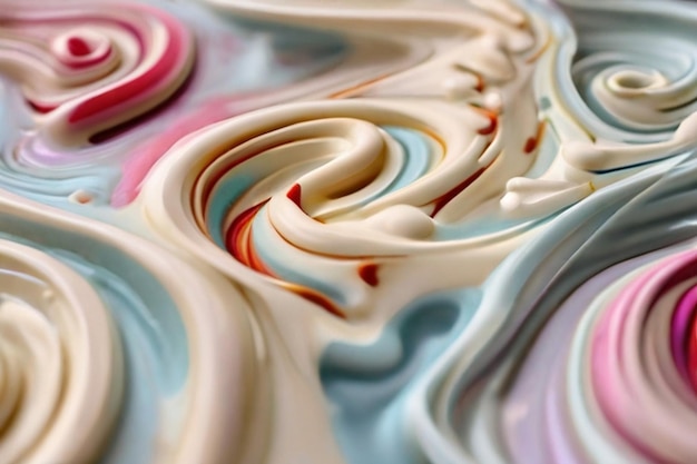 Photo vanilla swirls on a frosty treat