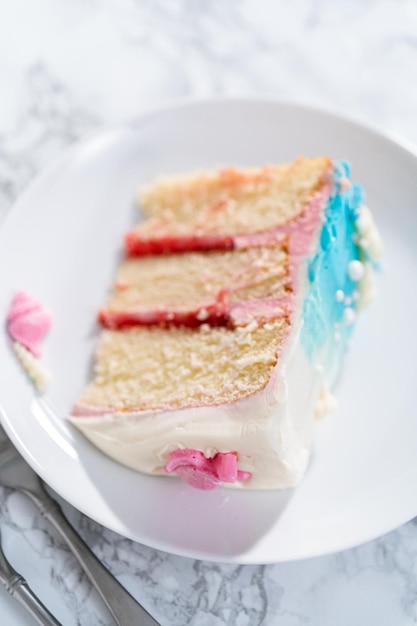 Foto vanille cake met zeemeermin thema