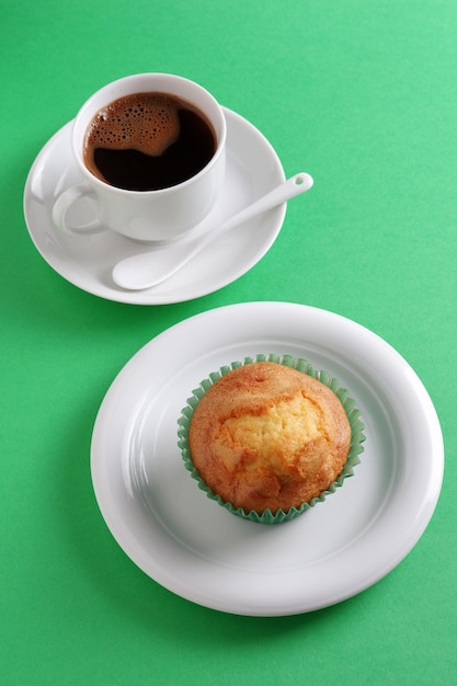 Vanille muffin en koffie