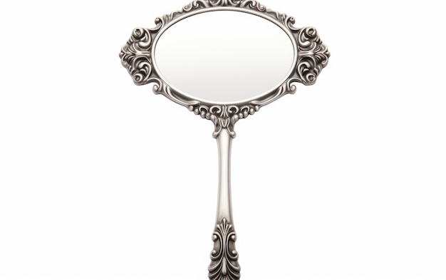 Photo vanity mirror decorative hand held beauty on a white or clear surface png transparent background