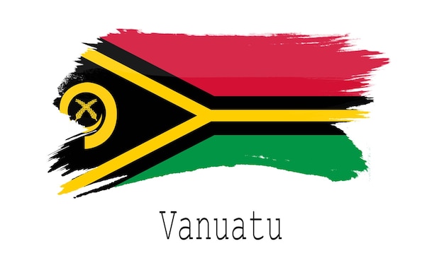 Vanuatu flag on white background