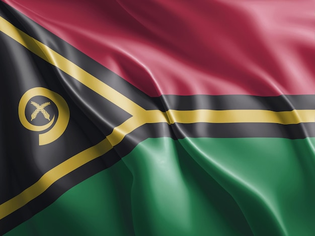 Vanuatu vlag zweven en zwaaien