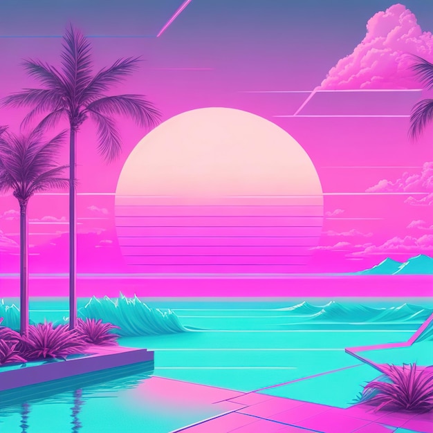 Vaporwave background wallpaper