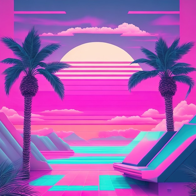 Vaporwave background wallpaper