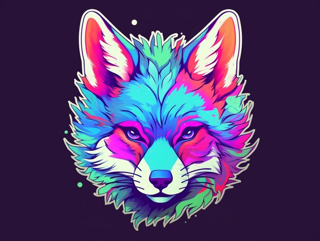 Дизайн Vaporwave Fox