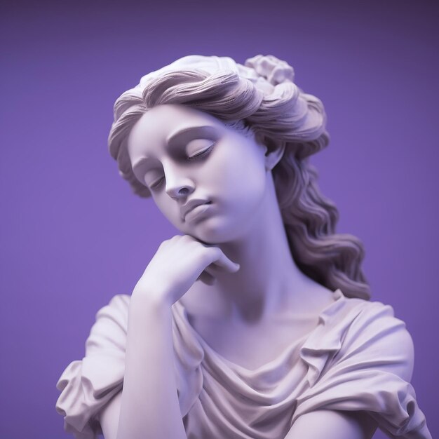 Vaporwave Greek Statue Illustration