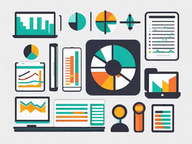 Photo variables and data analysis concept