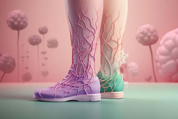 Varicose veins legs futurism Generate Ai