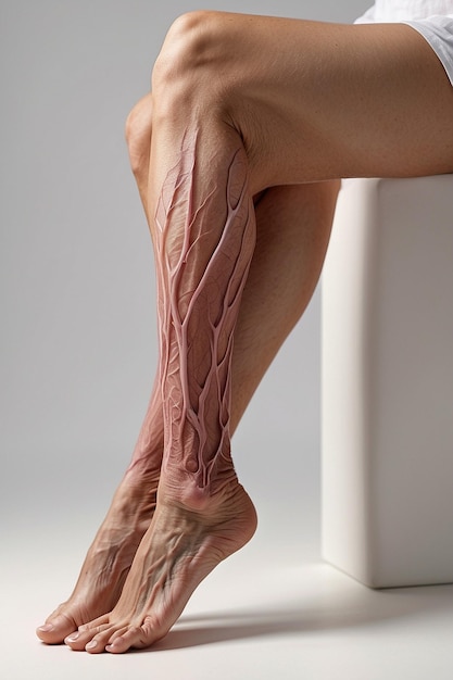 Фото Варикозные вены вены, видимые под кожей