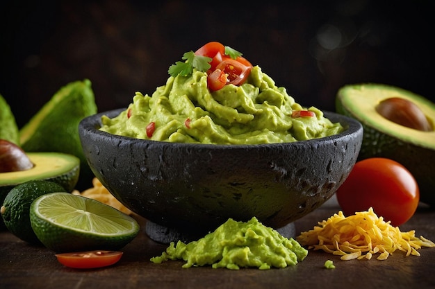 Foto variëteiten van guacamole dip