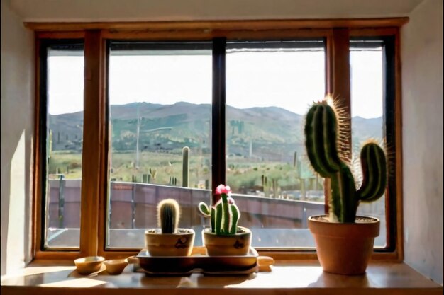 Foto una varietà di bellissimi cactus