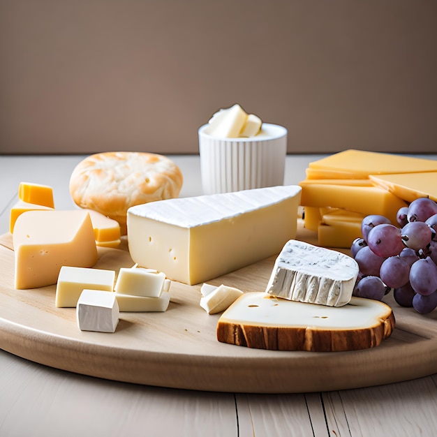 Photo variety of cheese plate