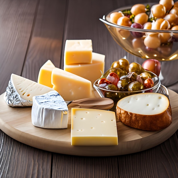 Variety Of Cheese Plate