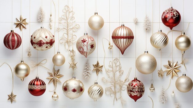 A variety of Christmas decorations
