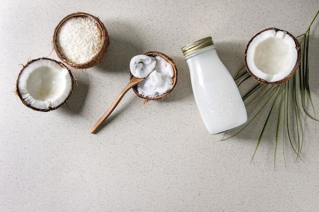 Variety of coconut products