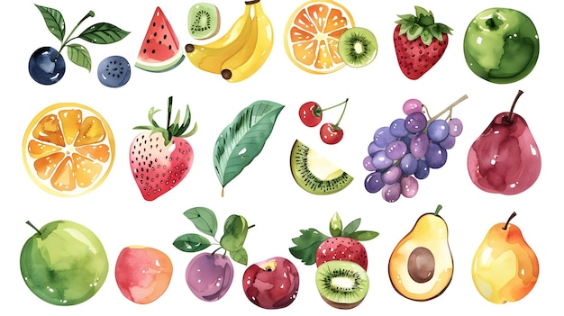 Variety of Colorful Ripe Fruits and Vegetables for Healthy Eating and Balanced Diet