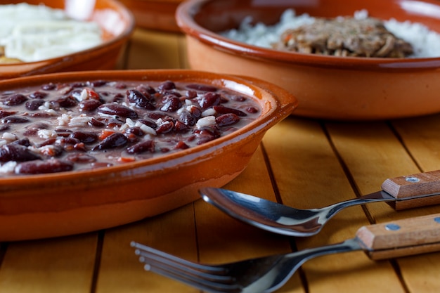 Variety of cuban food