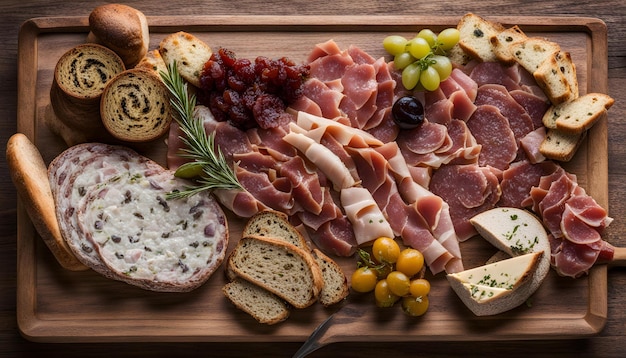 a variety of different types of meats including cheese meat and cheese