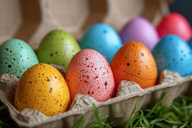 A variety of Easter eggs arranged in a package