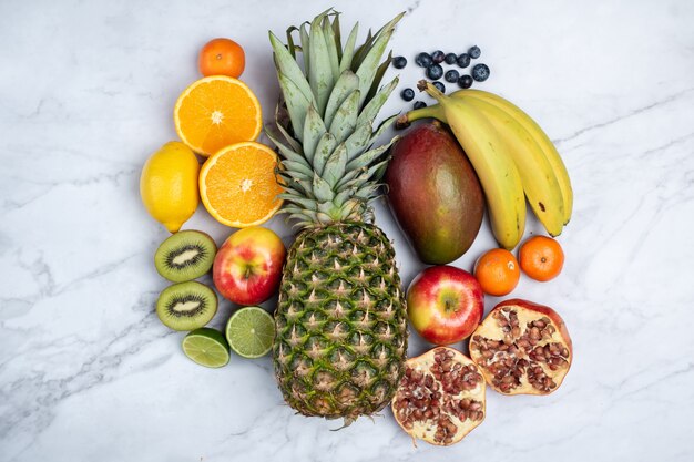 Variety of fresh fruits