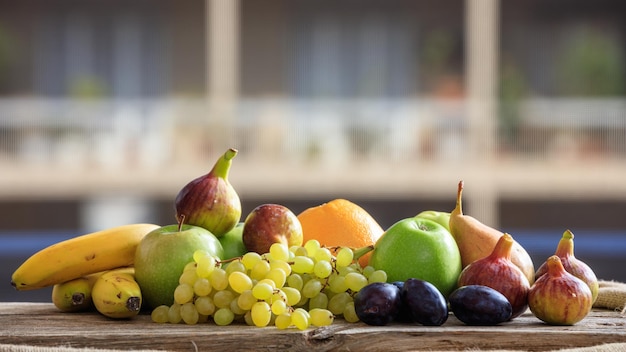 Variety of fresh fruits