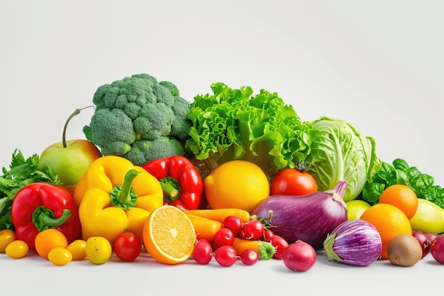 Variety of fruits and vegetables