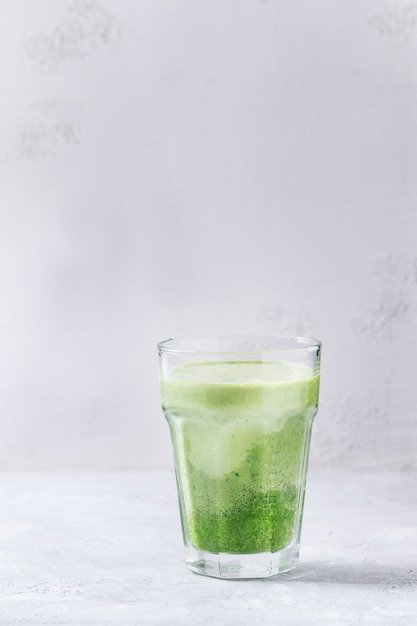 Variety of green smoothie