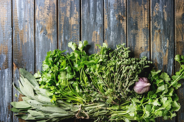 Variety of herbs