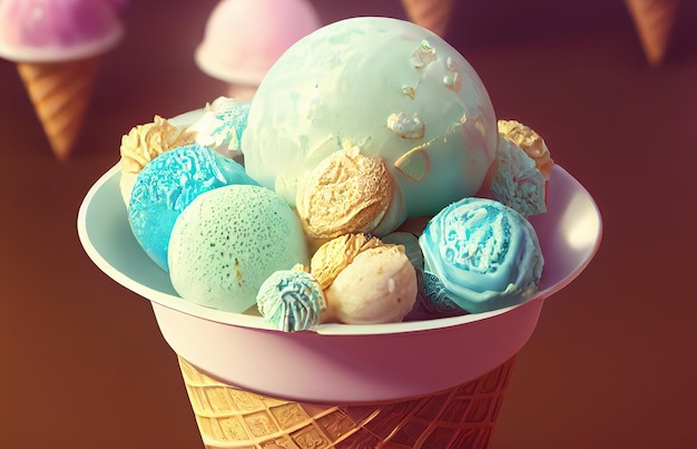 Variety of ice cream