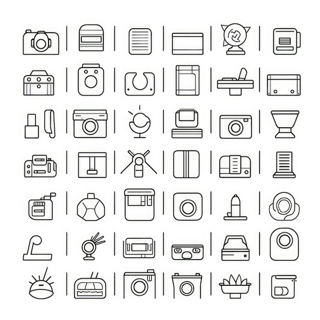 Photo variety of icons