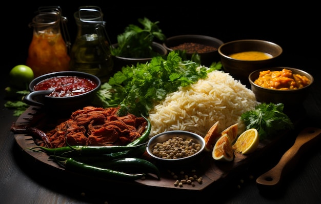 Variety of indian food