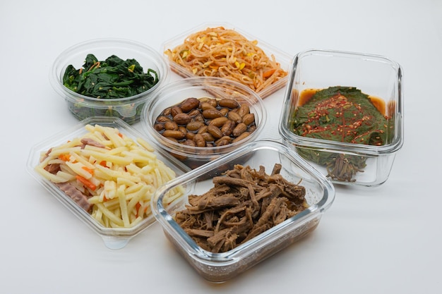 A variety of Korean side dishes that look appetizing