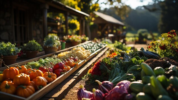 Foto varietà di verdure biologiche