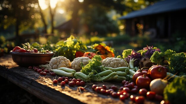 Foto varietà di verdure biologiche