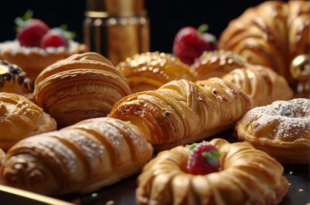 Photo a variety of pastries